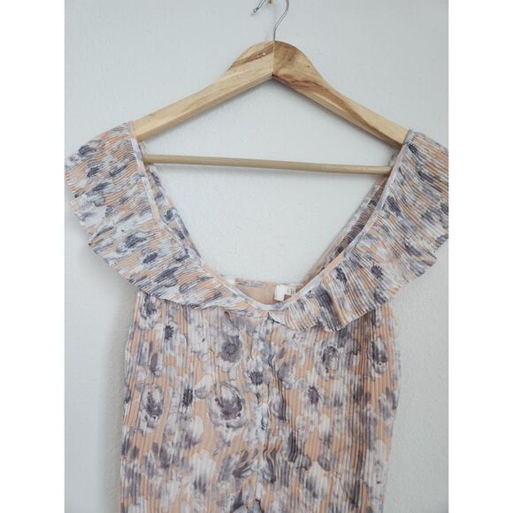 ASTR the Label Rue Top in Peach & Grey Floral | Size XS - Picture 3 of 8
